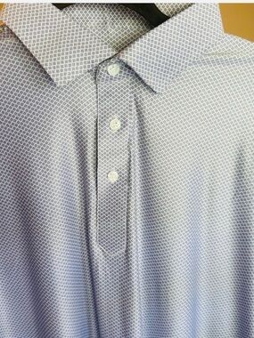 NWT Collars & Co Featherweight Polo  Shirt Men Size XL Purple White